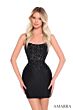 Amarra 88700 Cutout Back Ruched Derriere Dress