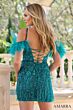 Amarra 94276 Cold-Shoulder Corset Bodice Dress