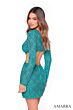 Amarra 88034 Long Sleeve Cutout Midriff Dress
