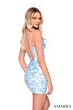 Amarra 88056 Floral Glitter Lace-Up Dress