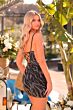 Amarra 88956 Plunging Neckline Hot Fix Dress