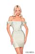 Amarra 88966 Illusion Sides Bow Sleeves Dress