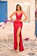 Amarra 88100 Ruched Bodice Metallic Dress