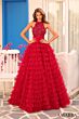 Amarra 88102 Ruffle Skirt Halter Neck Dress