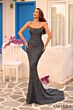 Amarra 88110 Strapless Corset Sequin Dress