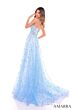 Amarra 88119 Embroidered Corset Floral Glitter Dress