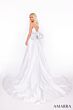Amarra 88123 Bow Train Strapless Lace Dress