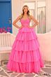Amarra 88131 Layered Skirt Strapless Corset Dress