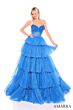 Amarra 88131 Layered Skirt Strapless Corset Dress