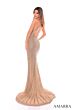 Amarra 88141 Keyhole Neckline High Slit Dress