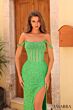 Amarra 88149 Sequin Skirt Illusion Corset Dress