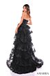 Amarra 88499 Layered Skirt Strapless Corset Dress