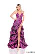 Amarra 88500 Layered Skirt Plunging Neck Dress