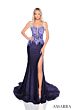 Amarra 88759 Floral Corset Lace-Up Glitter Dress