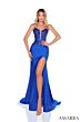 Amarra 88759 Floral Corset Lace-Up Glitter Dress