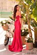 Amarra 88909 Draped Satin Skirt Off The Shoulder Dress