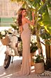 Amarra 88939 Scoop Neck Beaded Spaghetti Strap Dress