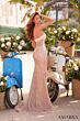 Amarra 88947 Strapless Front Bow High Slit Dress