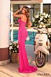 Amarra 88964 Asymmetric Plunging Neck Sleeveless Dress