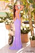 Amarra 88987 Sheer Side Plunging Neck Beaded Dress