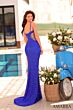 Amarra 88990 Illusion Side Beaded V-Neck Dress