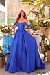 Amarra 88995 Off The Shoulder Bow Sleeve Corset Bodice Dress