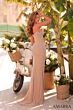 Amarra 89030 High Slit Strapless Plunging Neck Beaded Dress
