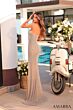 Amarra 89033 Scoop Neck Strapless High Slit Beaded Dress