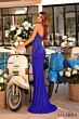 Amarra 89035 Beaded Notched Neck Strapless High Slit Dress