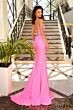 Amarra 20019 Plunging Neckline Embellished Dress