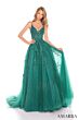 Amarra 88536 Lace Appliques Illusion Corset Dress