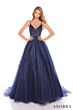 Amarra 88536 Lace Appliques Illusion Corset Dress