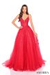 Amarra 88536 Lace Appliques Illusion Corset Dress