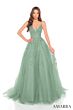 Amarra 88536 Lace Appliques Illusion Corset Dress