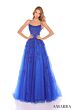 Amarra 88584 Scoop Neck Sheer Corset Dress