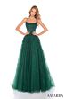 Amarra 88584 Scoop Neck Sheer Corset Dress