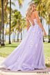 Amarra 88624 Skirt Slit Illusion Bodice Dress