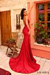Amarra 88747 Sheer Sides Floral Bodice Dress