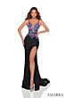 Amarra 88747 Sheer Sides Floral Bodice Dress