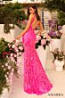 Amarra 88769 Cutaway Slit Paillettes Skirt Dress