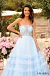Amarra 88794 Ruffle Skirt Illusion Corset Dress