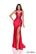 Amarra 88813 Lace-Up Back Floral Embellished Dress