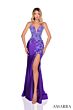 Amarra 88813 Lace-Up Back Floral Embellished Dress