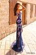 Amarra 88829 Sharkbite Slit Floral Sequin Dress