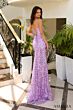 Amarra 88870 High Slit Lace-Up Sequin Dress