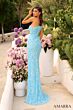 Amarra 94040 Sharkbite Slit One Shoulder Dress