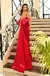 Amarra 94049 Bow Train Strapless Dress