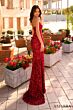 Amarra 94260 Lace-Up Back Sequin Dress