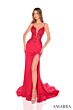 Amarra 88205 Strappy Plunging Neck Sheer Side Dress