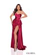 Amarra 88206 Side Tail Strapless Sweetheart Neck Dress
